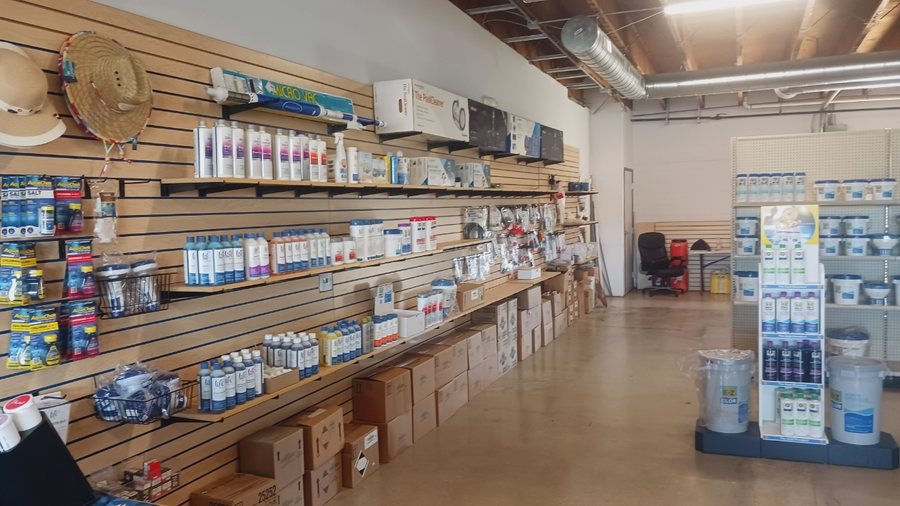 Chemicals and supplies stocked at the San Diego store