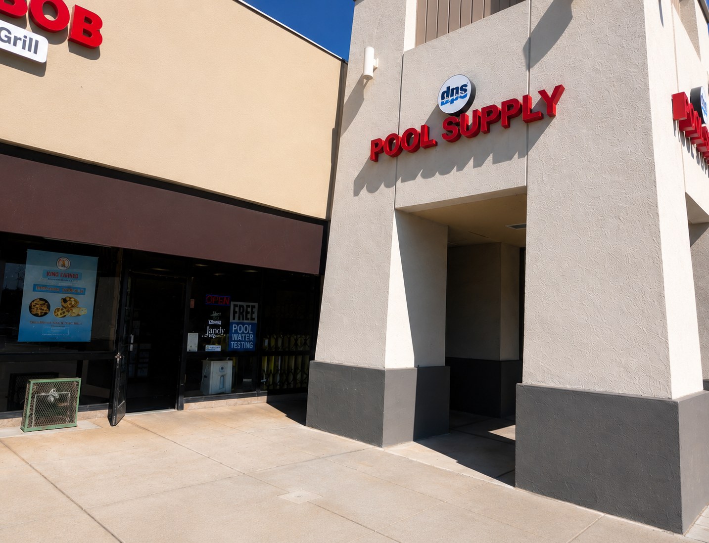 Discount Pool Supply Escondido storefront tower on West Felicita Avenue